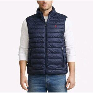 Polo Ralph Lauren Packable Puffer Vest XXL Big & Tall Navy Water Repellent NWT